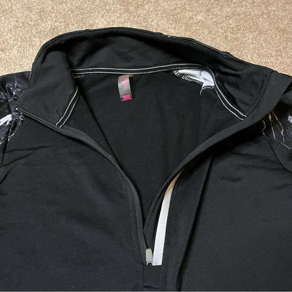 Long Sleeve Mock Neck Pocket Sports Top Jacket - Picture 3 of 10